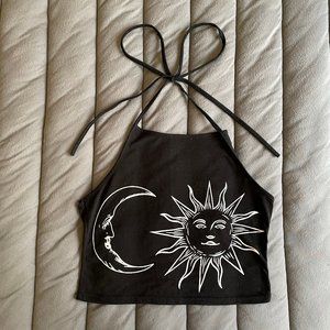 Sun/Moon Halter Tank Top